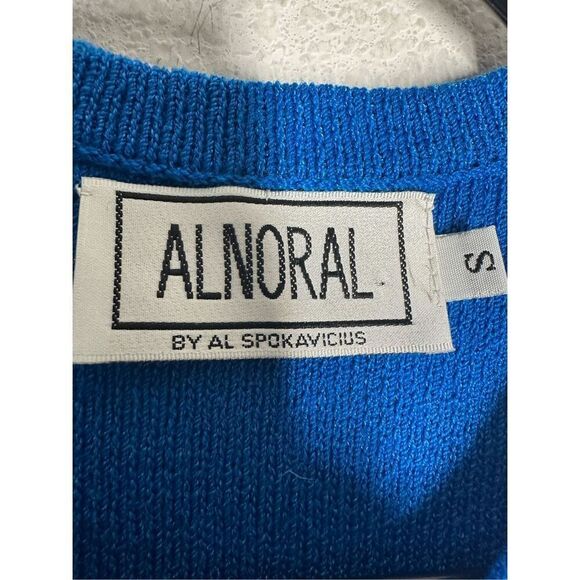 Vintage ALNORAL By Al Spokavicius Women’s Blue Knit Dress ress Size S Wool Blend - Picture 5 of 14